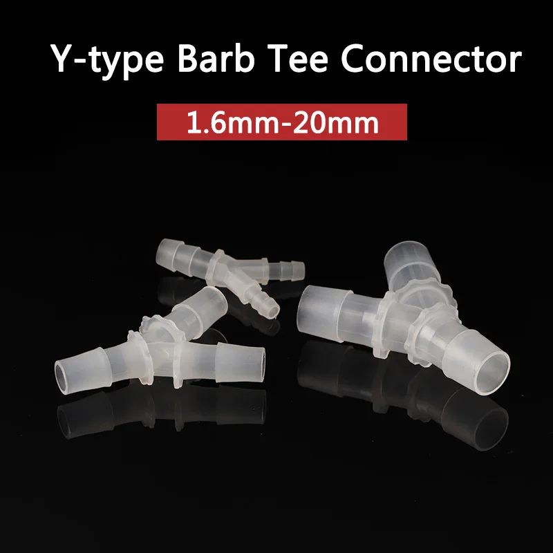 

1/5pcs 2.4mm-15.8mm Equal Y-Type Tee Connectors PP Plastic Pipe Sppliters Aquarium Fish Tank Air Pump Hose Distributor Connector