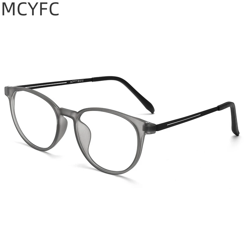 

MCYFC Ultralight Women Titanium TR90 Glasses Frames Myopia Spectacles Comfortable Full Rime Round Optical Eyewear Men Eyeglasses