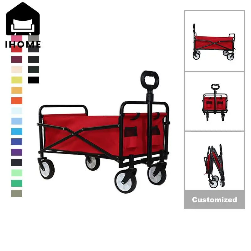 IHOME Outdoor Trailer Folding Camp Cart Trolley Grocery Shopping Express Shopping Camping Camping Fishing Stall Trolley New 2023