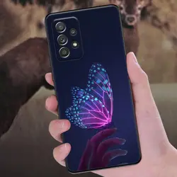 Elegant Black Butterfly Love Phone Cover - Stylish Protective Back Case - Samsung A51 5G (B14)