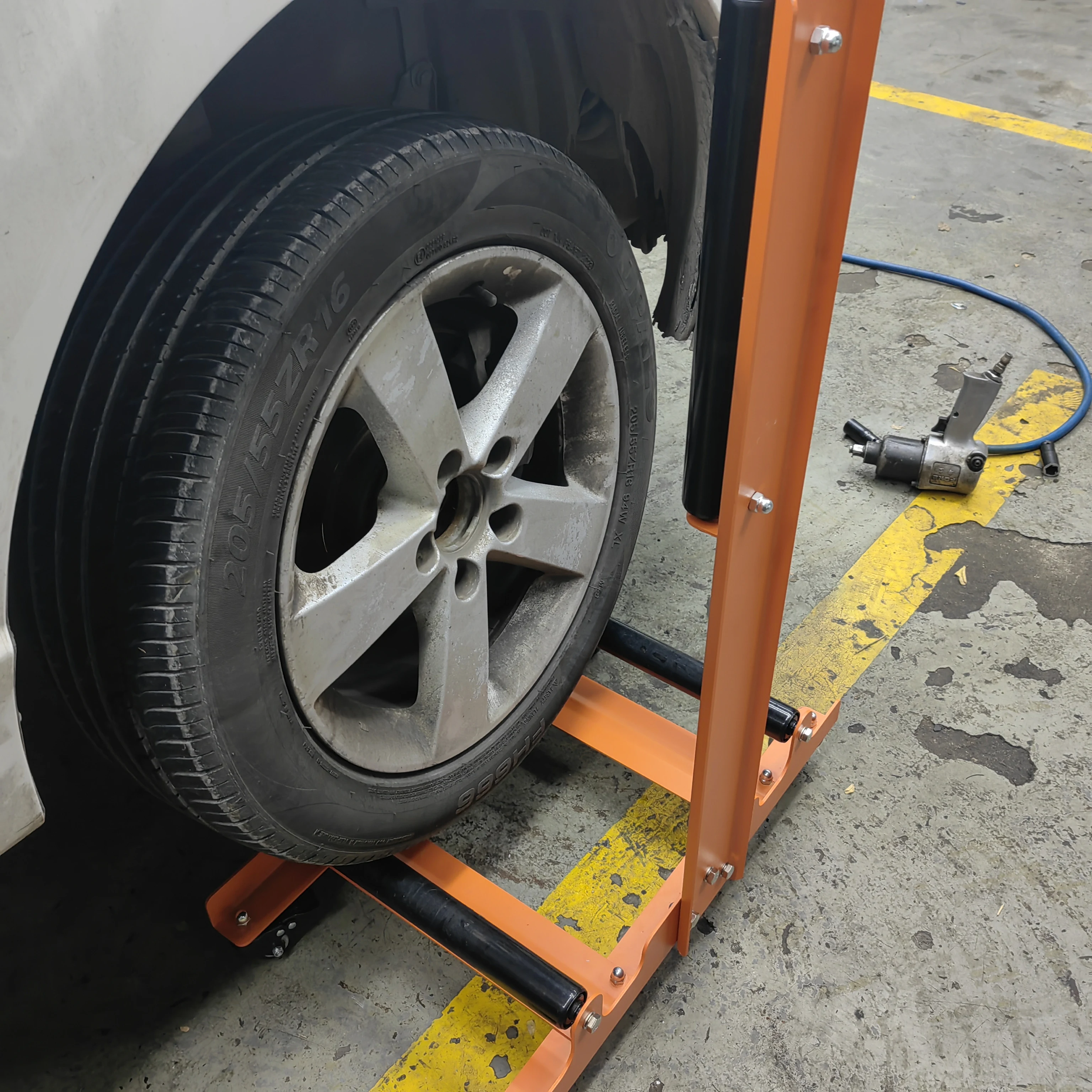 Tire Washing Rack Car Wheel Washing Rack Upgraded Movable Bracket Roller Rotating Rolling Car Beauty Repair Tool