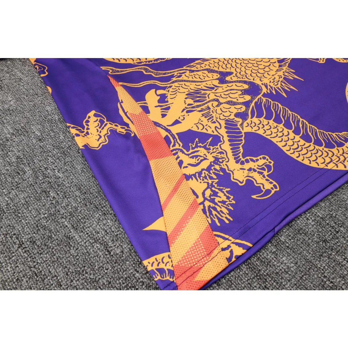 Adidas Soccer Jerseys Men Dragon Fashionable Short-sleeved Polyester Comfortable Trendy Training Suit Purple Black