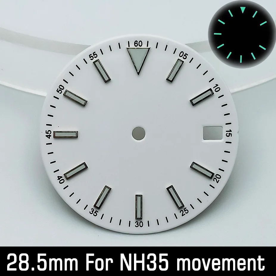 28.5mm Single Calendar Sterile Watch Dial Customizable Dials for NH Movement 35 Movement Accessories Watch Face Parts