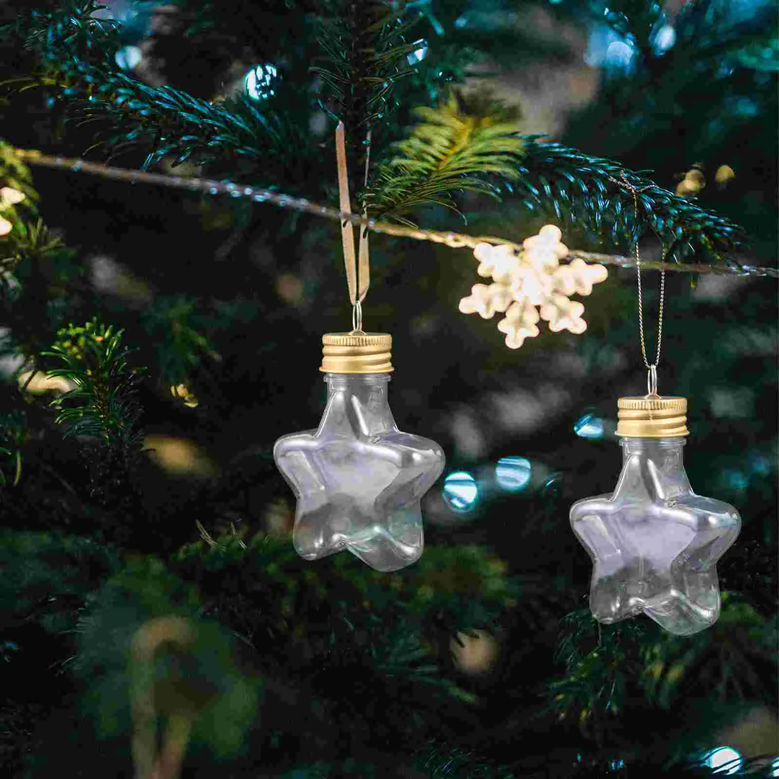 10 Pcs Christmas Bottle Drink Containers Wishing Star Origami Craft Jar Decoration The Pet 3