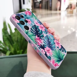 Vibrant Floral Phone Case Cover - S22 (Light Purple)