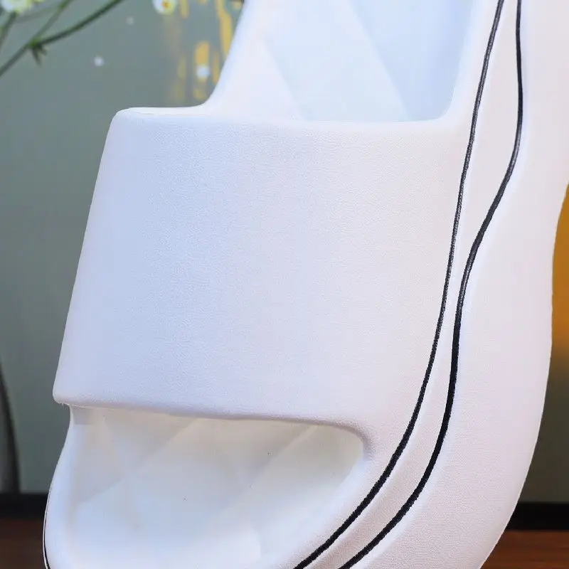 2024 New 7.5 cm high heeled slipper women summer thick platform slides woman chunky beach clogs shoes girls party dress sandal