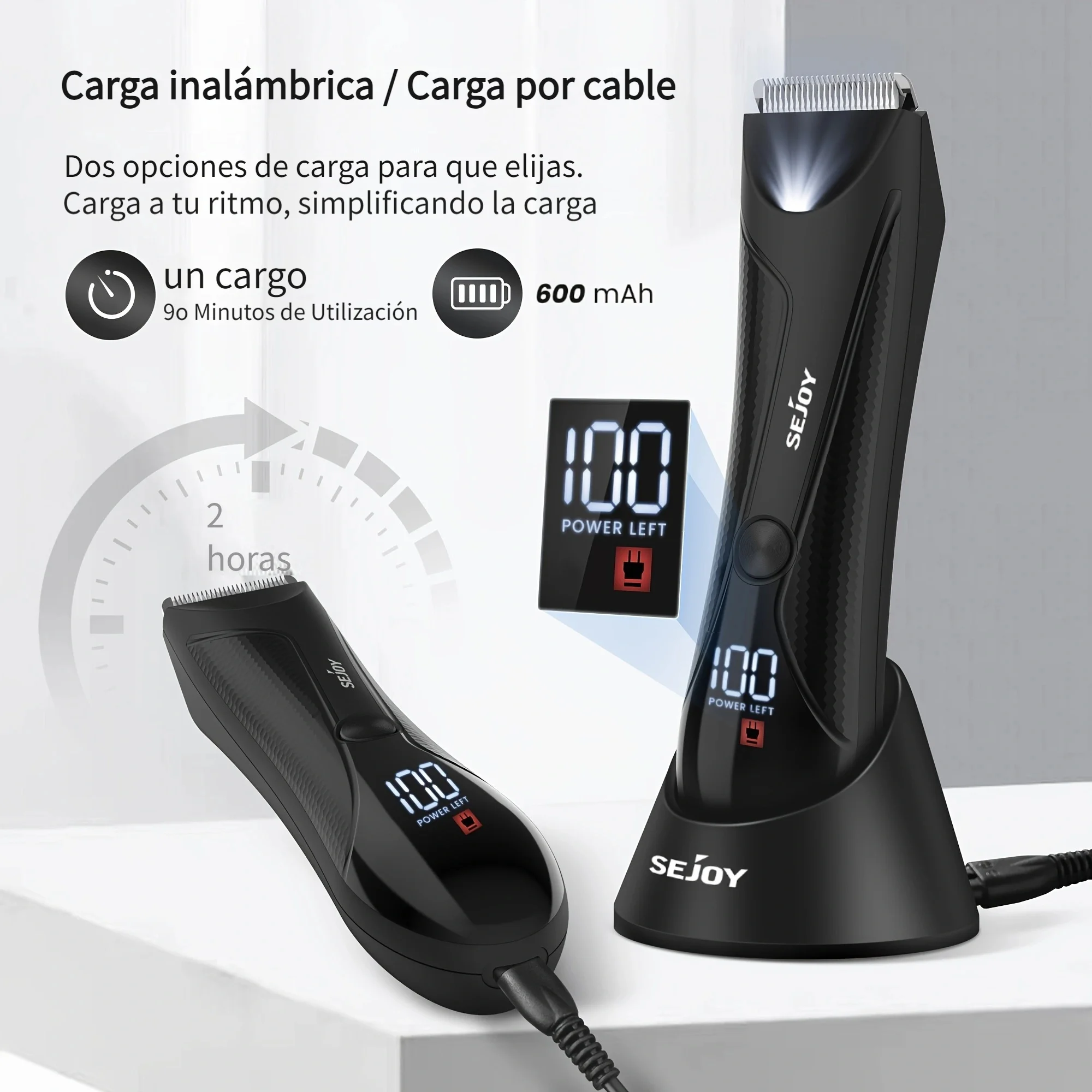 Sejoy 6006 Electric Body Hair Trimmer Hair Clipper for Men Women Men Ball Trimmer for Groin Pubic Replaceable Blade 5