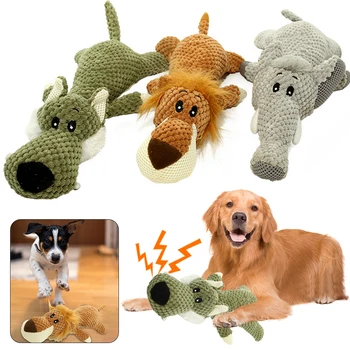Pet Dog Toy Cute Plush Squeak Stuffed Toys Cartoon Puppy Dog Toy Puppy Teething Chewing Pet Dog Chew Squeak Toy Dog Accessories 1