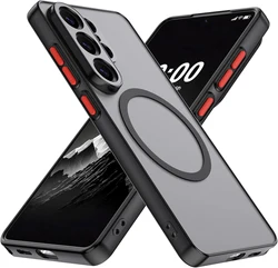 Matte Magnetic Shockproof Heavy Duty Phone Case with Enhanced Protection - Galaxy S26Plus (Black)