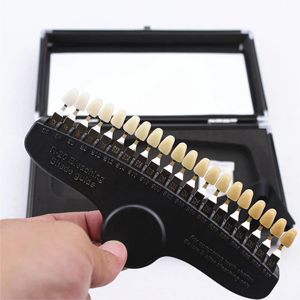 

Teeth Whitening 3D Shade Guide Dental Tooth Bleaching Shade Chart Board 20 Colors Comparator