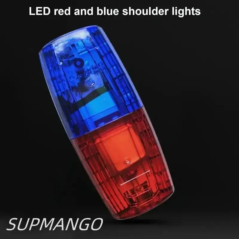 Police Shoulder Clip Light Sanitation Worker Safety Patrol Alarm Flash Signal Strobe Lamp Red Blue LED Shoulder Warning Light - Image 3