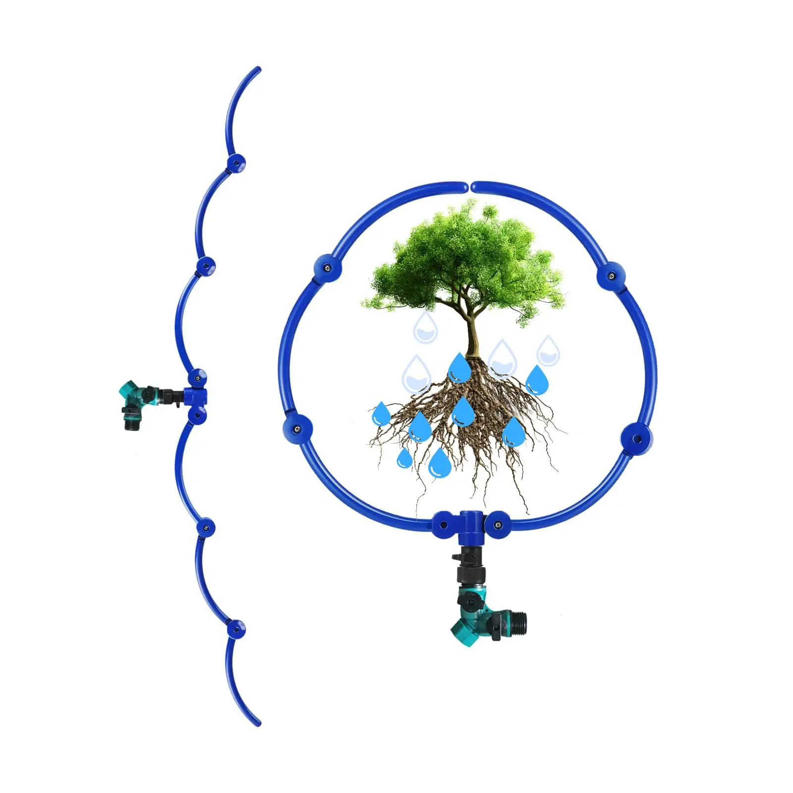 360 °Root Irrigator Sprinkler Ring, Irrigation Tool With Y-Shaped Hose Distributor, Suitable For Outdoor Trees And Garden Plants