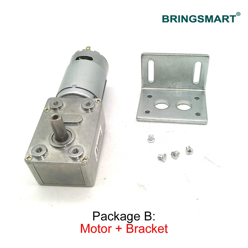 Electric geared motor DC Electronic JGY-395 Worm Gear Motor Low Speed 2.5-210RPM 12V 24V Self-locking Geared Motor