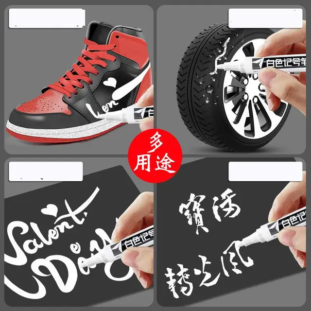 1/3/2005 Pcs Fehér Jelölő Toll Graffiti Tollat ​​Vízálló Gumiabroncs Festés Notebook -Futófelület Olajos Környezeti - Image 5
