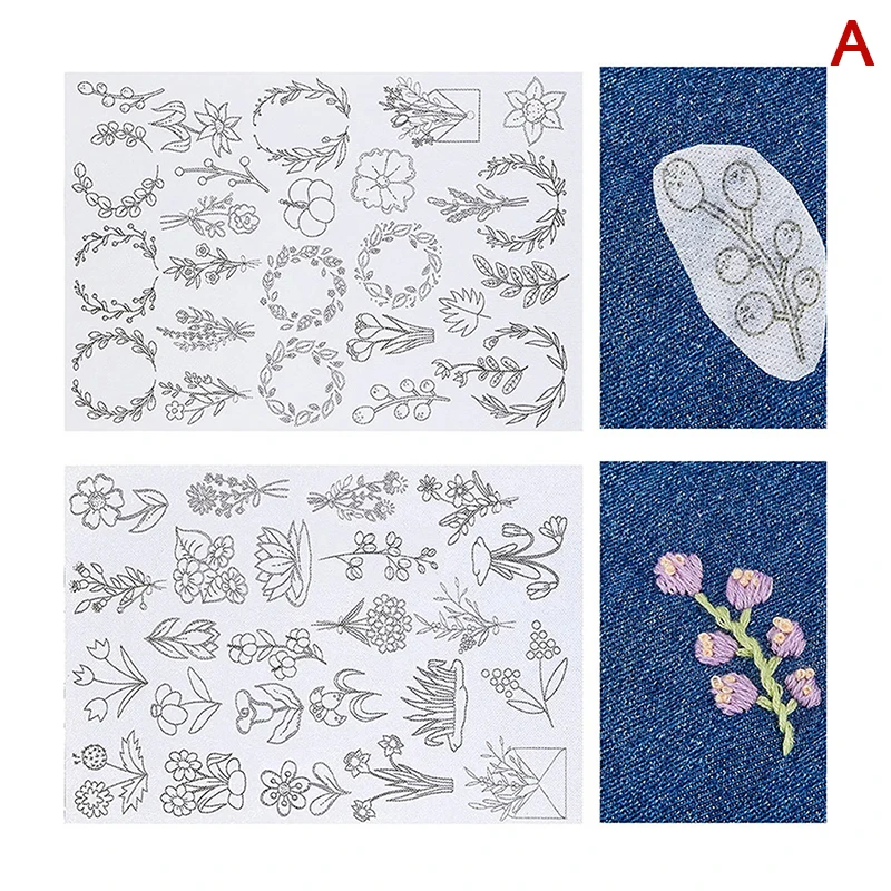 High-quality Water Soluble Stabilizer For Embroidery Stick And Stitch  Embroidery Paper Self-adhesive Design With Flower Patterns - AliExpress