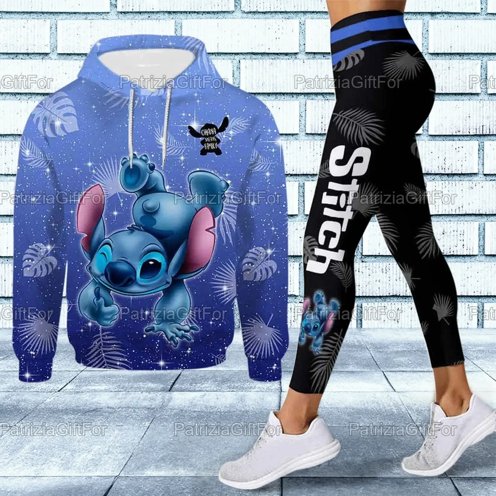 

Customize Stitch 3D Hoodie Women's Hoodie Set Mickey Yoga Pants Sweatpants Women's Disney Yoga Hoodie Leggings Fashion Tracksuit
