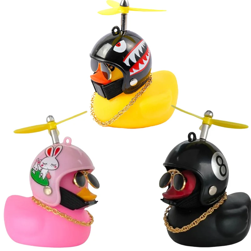 Car Decoration Accessories Car Broken Wind Helmet Small Yellow Duck Wind-breaking Wave-breaking Duck Cycling Decor Goods Gift
