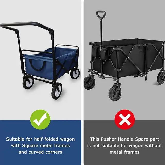 Összecsukható Push Fogantyú Könnyű Tartó Tartalék Alkatrész Forgó, Kemping Kosár Kerti Bevásárlókosár - Image 3