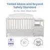 Abby Convertible Crib and Changer Bianca White 4