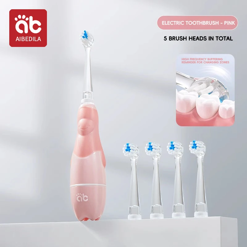 Sonic Electric Toothbrush for Children Aged 1 to 15 Professional Primary Tooth Care IPX7 Waterproof DuPont Soft Bristle