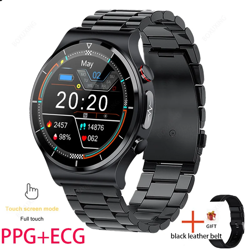 2022 New ECG+PPG Smart Watch Men Blood Pressure Heart Rate Watches IP68 Waterproof Fitness Tracker 1.32" 360*360 HD Smartwatch 