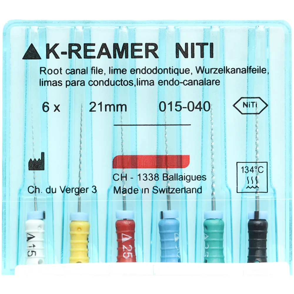 10 Packs Dental K-REAMERS NITIFLEX FILE 21/25mm 15-40 NiTi Flexible Endo Root Canal Files Hand Use Endodontic Dentistry Products 3
