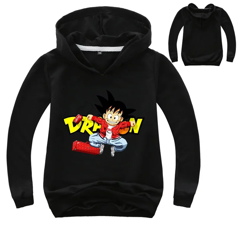 

Dragon Ball New Trendy Cartoon Japanese Style Anime Print Medium and Large Children's Hoodie Sweatshirt Gift
