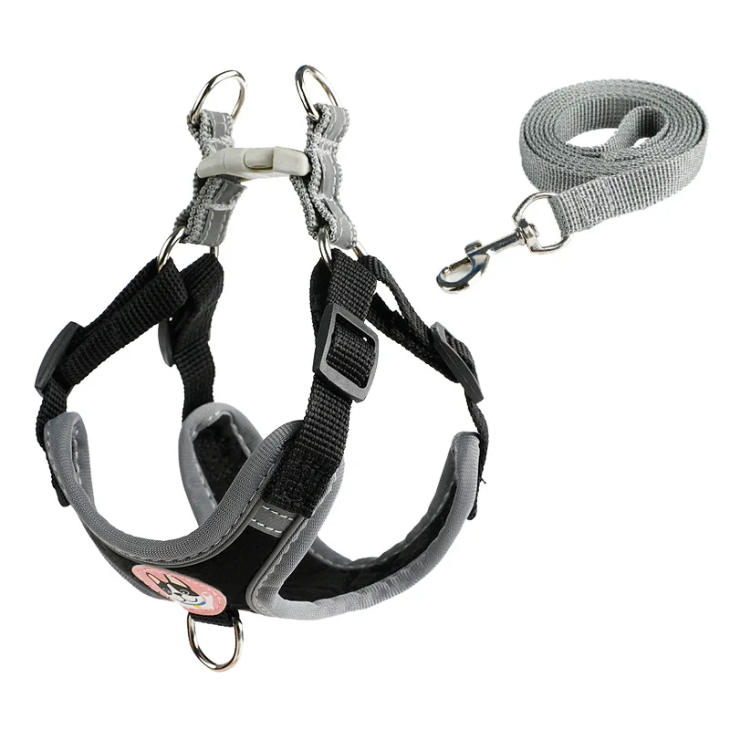 Adjustable Dog Harness and Leash Set - Breathable Pet Walking Accessory