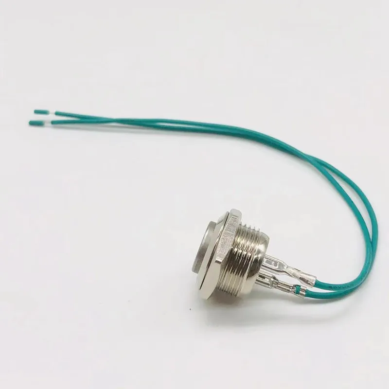 12/16/19/22/25/30mm ultra-short micro-stroke thin LED light switch 3V6V12V24V instant self-reset waterproof metal button switch