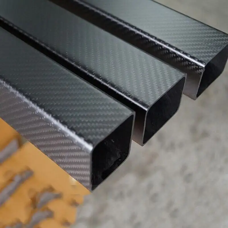 3K Carbon Fiber Square Tube Pipe High Strength Durable Outer Length 14 15 18 20 22 25 28 30 32 35 40 45 48mm for Bicycle Frame image 4