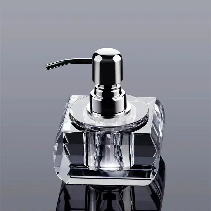 Crystal Glass Hand Sanitizer Bottle Soap Dispenser Lotion Shampoo Bottle Bathroom Accessories