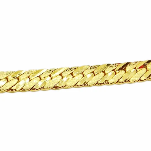 남성용 24k 골드 팔찌, Gp 12mm 너비, 19.5cm, 패션 순금 색상, 남성용 쥬얼리 팔찌, 저렴한 가격, 도매 2