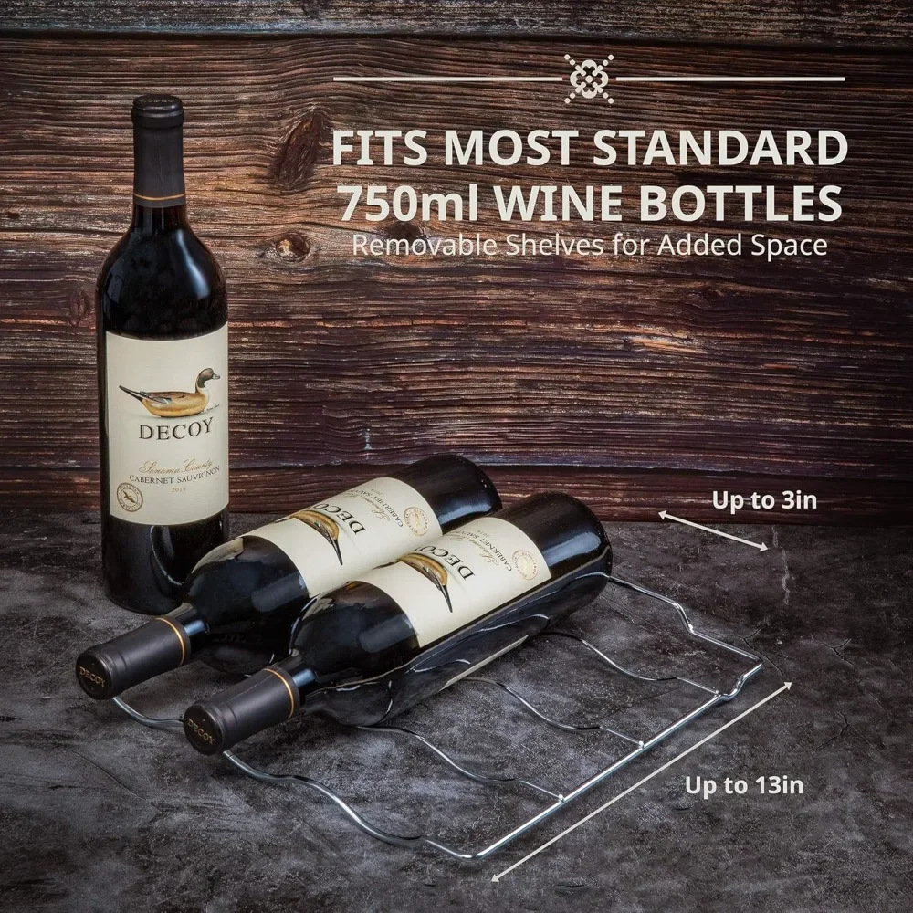 NEW-18 Bottle Compressor Wine Cooler Refrigerator w/Lock, Large Freestanding Wine Cellar For Red, White, Champagne or Sparkling