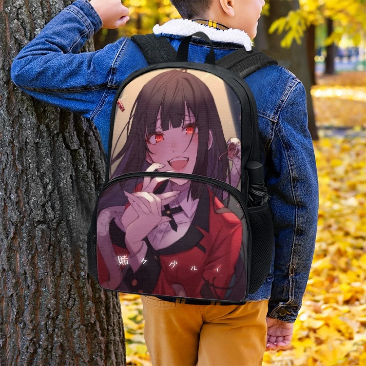 

FORUDESIGNS Kakegurui Designs Junior High Schoolbags Popular Multi-Pockets Backpacks Waterproof Bookbags Rucksack Large