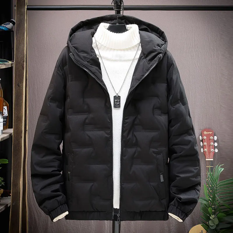 

2023 New Cotton Coat Korean Version Trend Student Men's Autumn and Winter Thickened Windproof and Warm Design