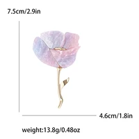 Resin Rose Brooches for Women Unisex Enamel Botanical Flower Pins Banquet Party Backpack Gifts Jewelry Accessories 5