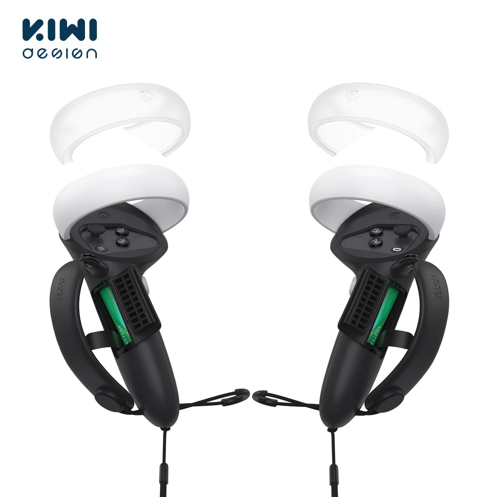Coperchio Versione Superiore Kiwi Design Per Manopole Controller Oculus Quest 2 Con Protezione Per L'Apertura Della Batteria E Copertura Ad Anello