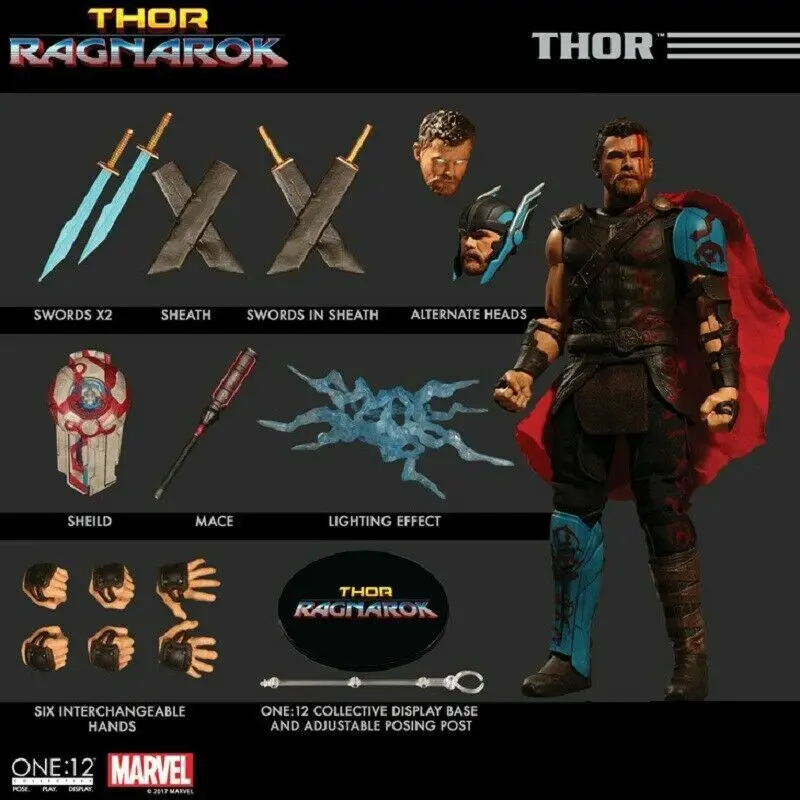 

In Stock Mezco One 12 Thor Ragnarok Gladiator Thor Boxed 6" Action Figure