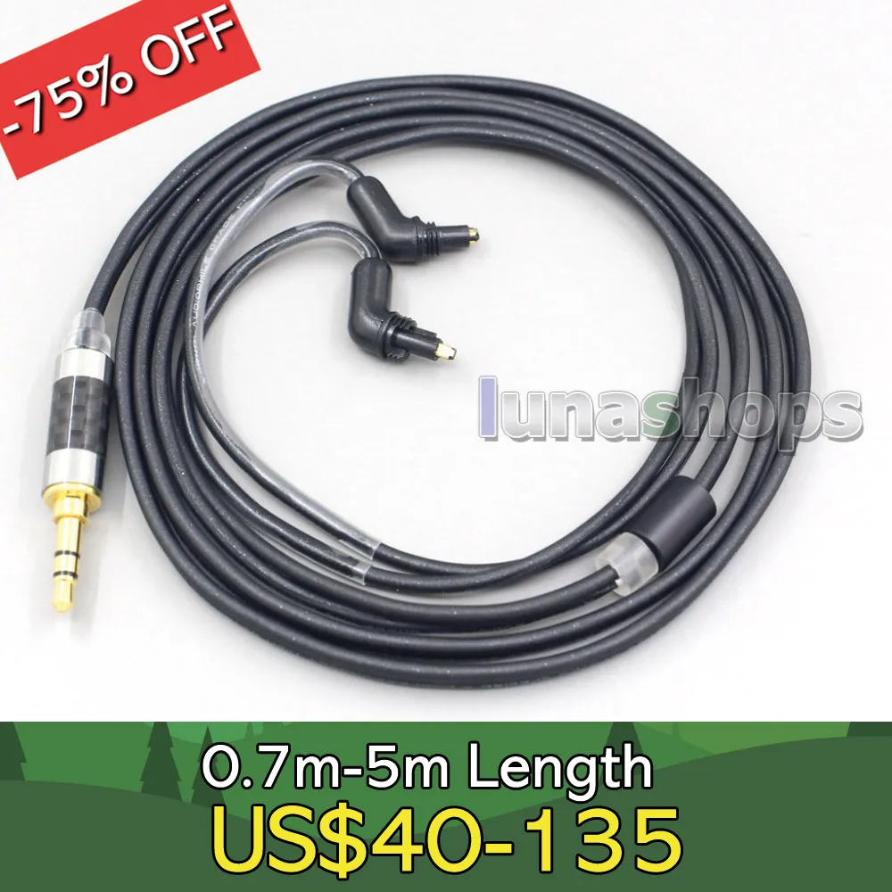 2.5mm 4.4mm XLR 3.5mm Black 99 Pure PCOCC Earphone Cable For Sony MDR