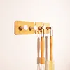 New Wall Wood Hook Decorative Coat Cloth Hanger Hook 3M Adhesive Bathroom Towel Robe Holder Rack Kitchen Gadgets Organizer Hook 2