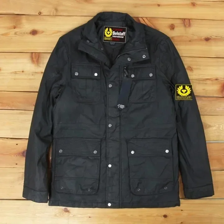 

Новинка 2024, куртка-бомбер для мужчин, куртка с восковым напылением для туризма, мотоциклетное пальто