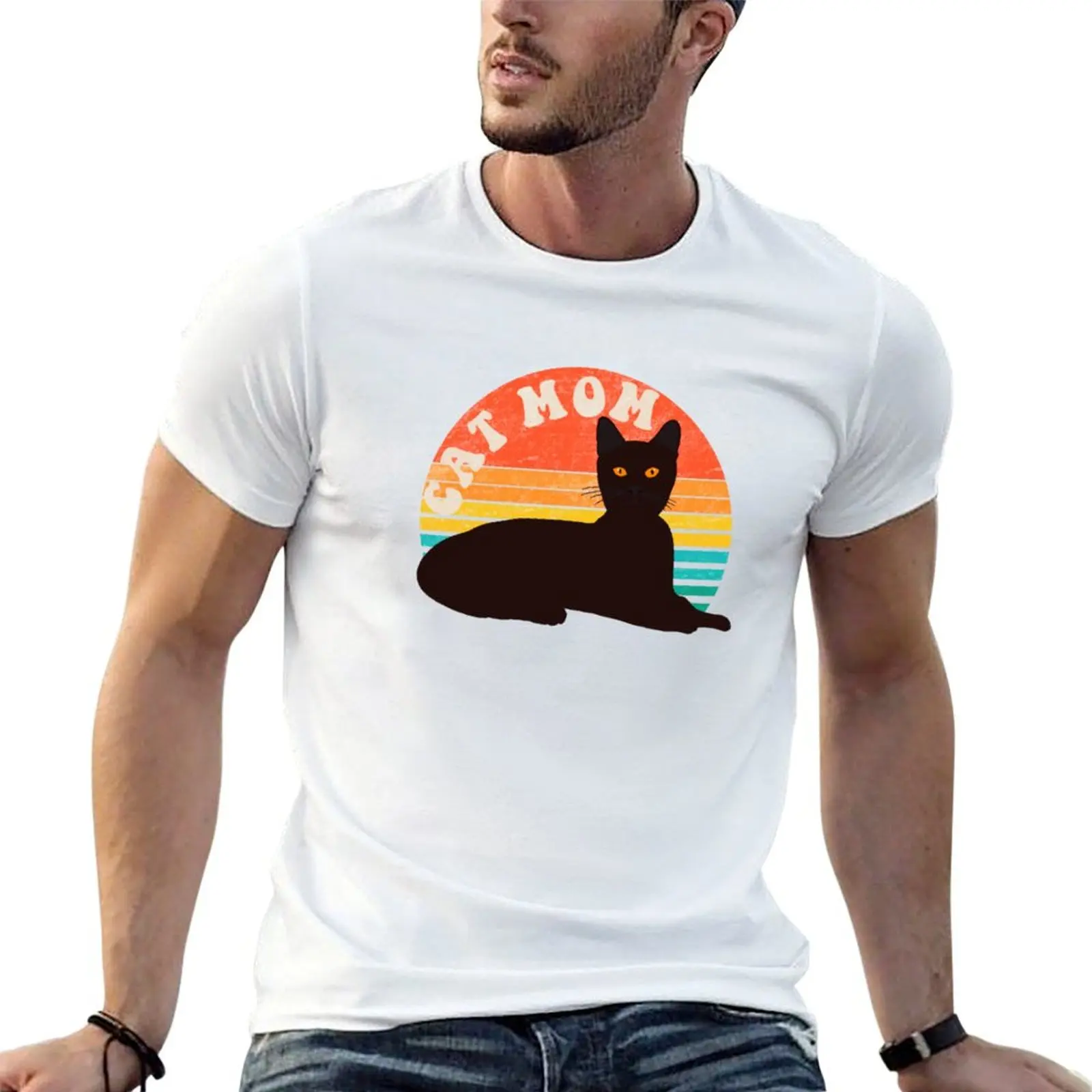 

Cat Mom T-shirt tees cute tops boys whites quick drying mens clothes
