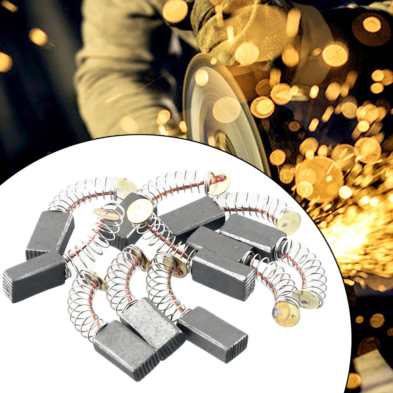 

10pcs Motor Carbon Brushes 5*8*15mm Size For Electric Motor Fix Operates Intermittently Motor Power Tool Machinery Accessories