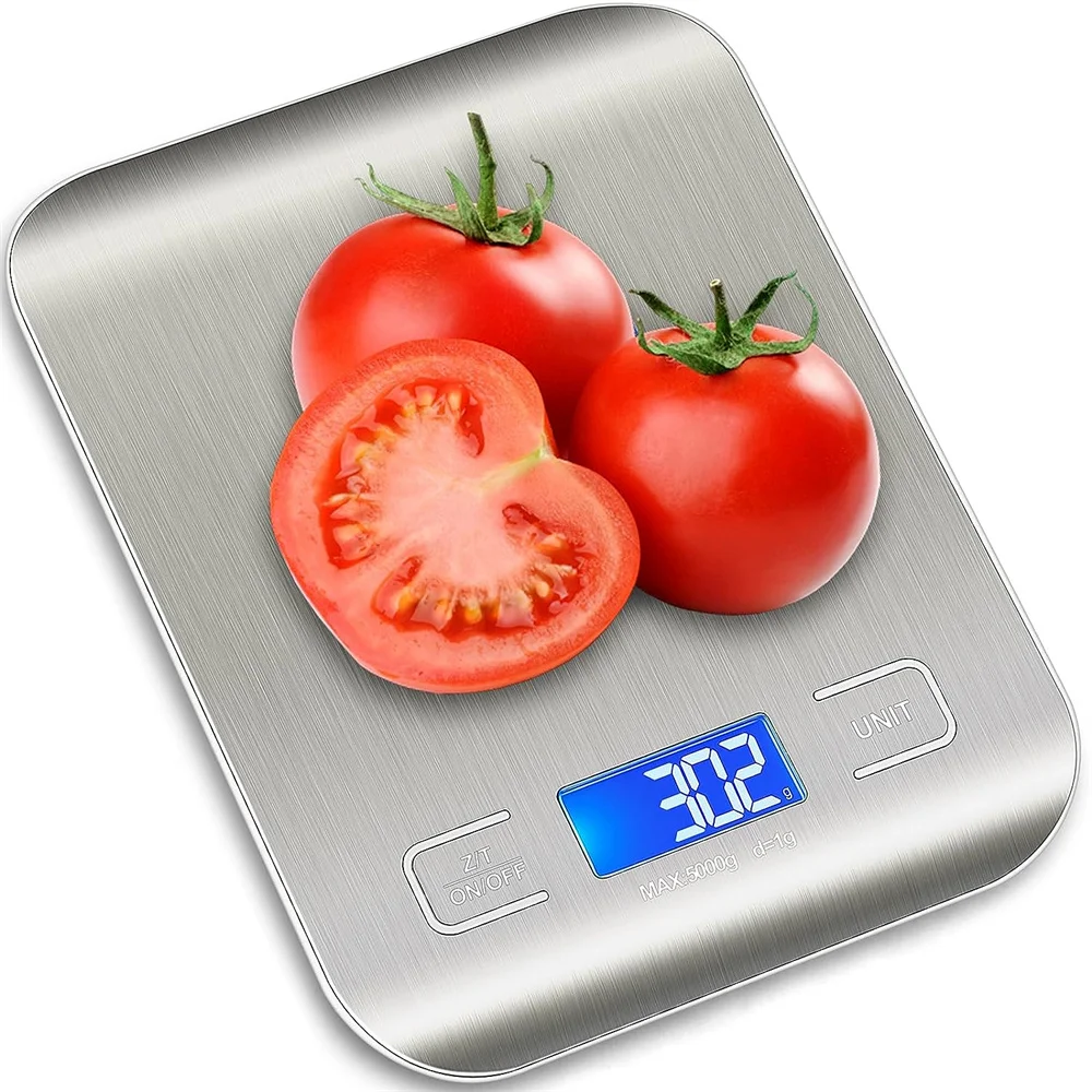Digital Kitchen Scale Professional 10kg/1g Accurate Measurement Stainless Steel for Baking Cooking