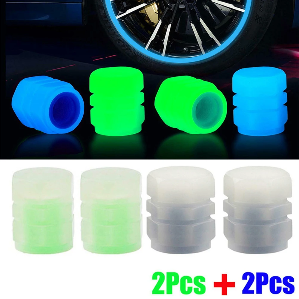 4 stücke Auto Reifen Leucht Ventil Kappen Für Auto Air Ventil Kappen Für  Alle Fahrzeuge Universal Ventil Core Caps Ohne standard - AliExpress