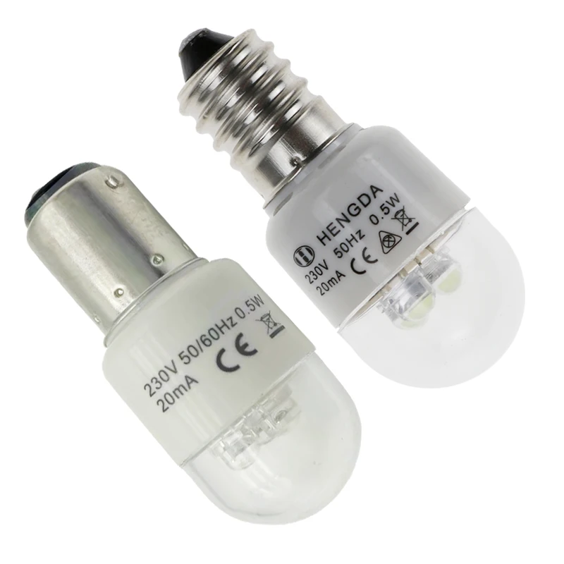 Ampoule LED BA15D/E14 pour Machine à Coudre Domestique, Éclairage Lumineux  0.5W AC 190-250W, Lampe pour Singer, Juki, Pfaff, Janome, Brother Acme