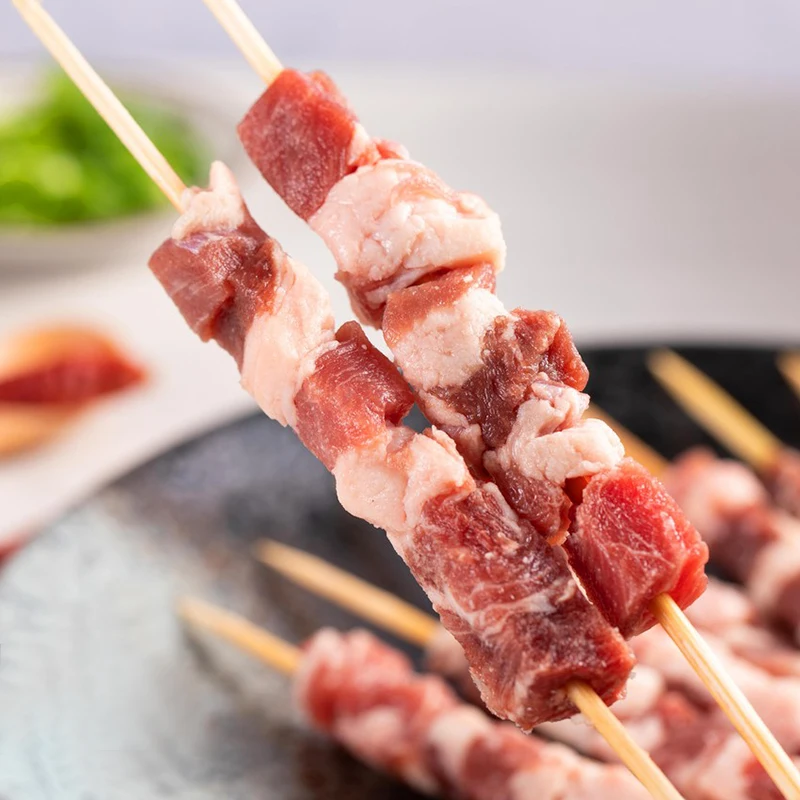 100pcs Barbecue Party Disposable Bamboo Wooden BBQ Skewers Food Bamboo Meat Tool Long Sticks Catering Grill Camping