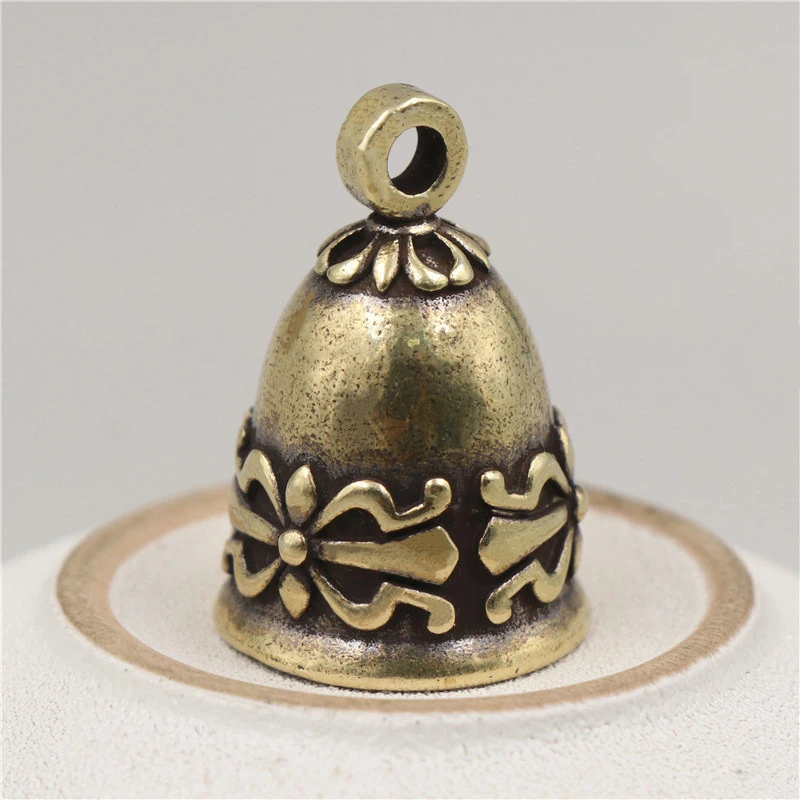 

Bell Pendant Jingle Bell Brass Vintage Keyring For Gift Decor Hanging Ornament