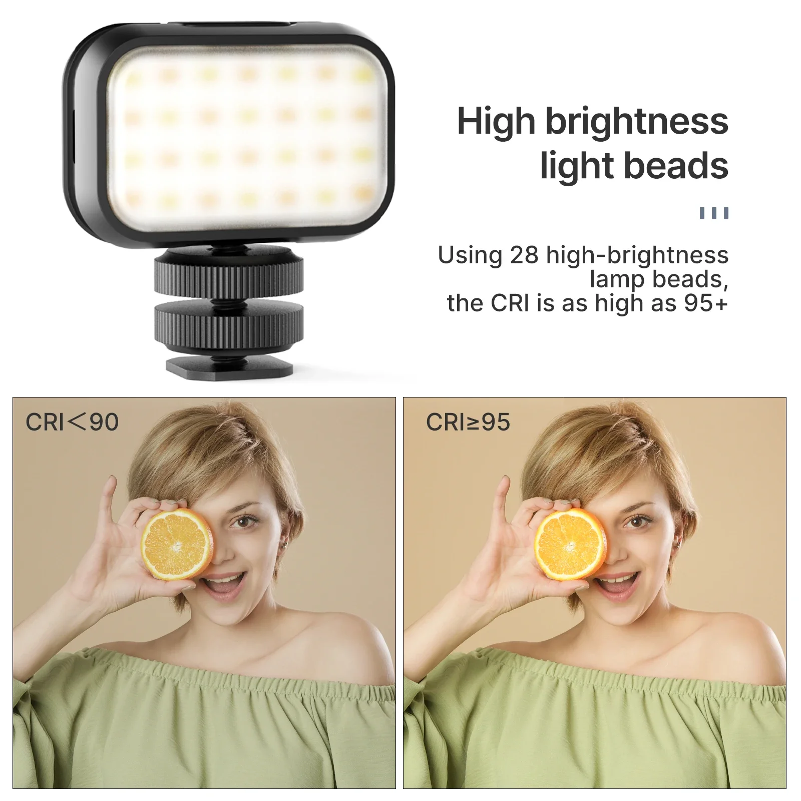 Ulanzi VL28 6500K Mini LED Video Light Rechargable GoPro Light Mod Camera Gopro 10 9 8 iPhone 13 12 Pro Max 11 X Xs led video light led fill light handheld led light led photography light