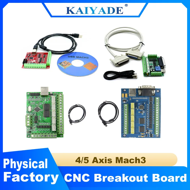 CNC Kontrol Cihazı MACH3 Sistemi 4 Eksen USB 5 Eksen DB25 LPT Hareket Kartı 100Khz Sürücü Kartı Torna Freze Makinesi Router için